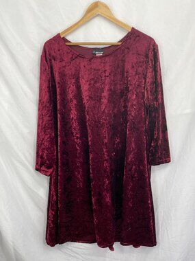 NyInvasion Burgendy Velvet Tunic